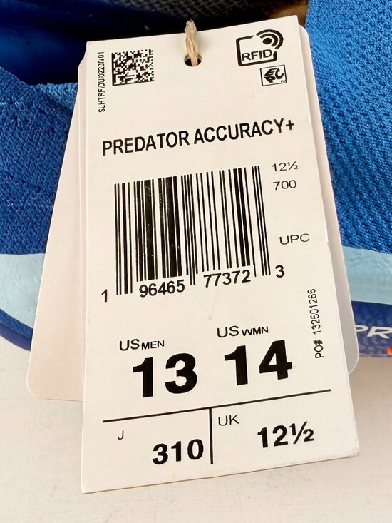 M13, W14 - Adidas Predator Accuracy+ FG Marine Rush Soccer Cleats - Firm Ground main image 6